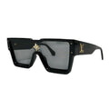 Louis Vuitton Sunglasses Eyewear Cyclone Monogram Flower Swarovski Black