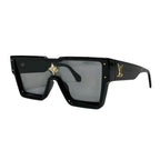 Louis Vuitton Sunglasses Eyewear Cyclone Monogram Flower Swarovski Black