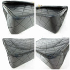 Chanel Shoulder Bag Chain Quilted CC Logo Leather Black — view 8
