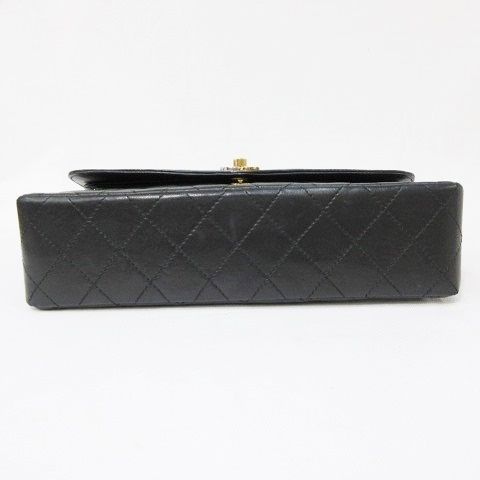 Chanel Shoulder Bag Chain Quilted CC Logo Leather Black — view 4