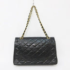 Chanel Shoulder Bag Chain Quilted CC Logo Leather Black — view 2