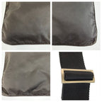 Prada Tessuto Black Silver Nylon Shoulder Bag — view 5