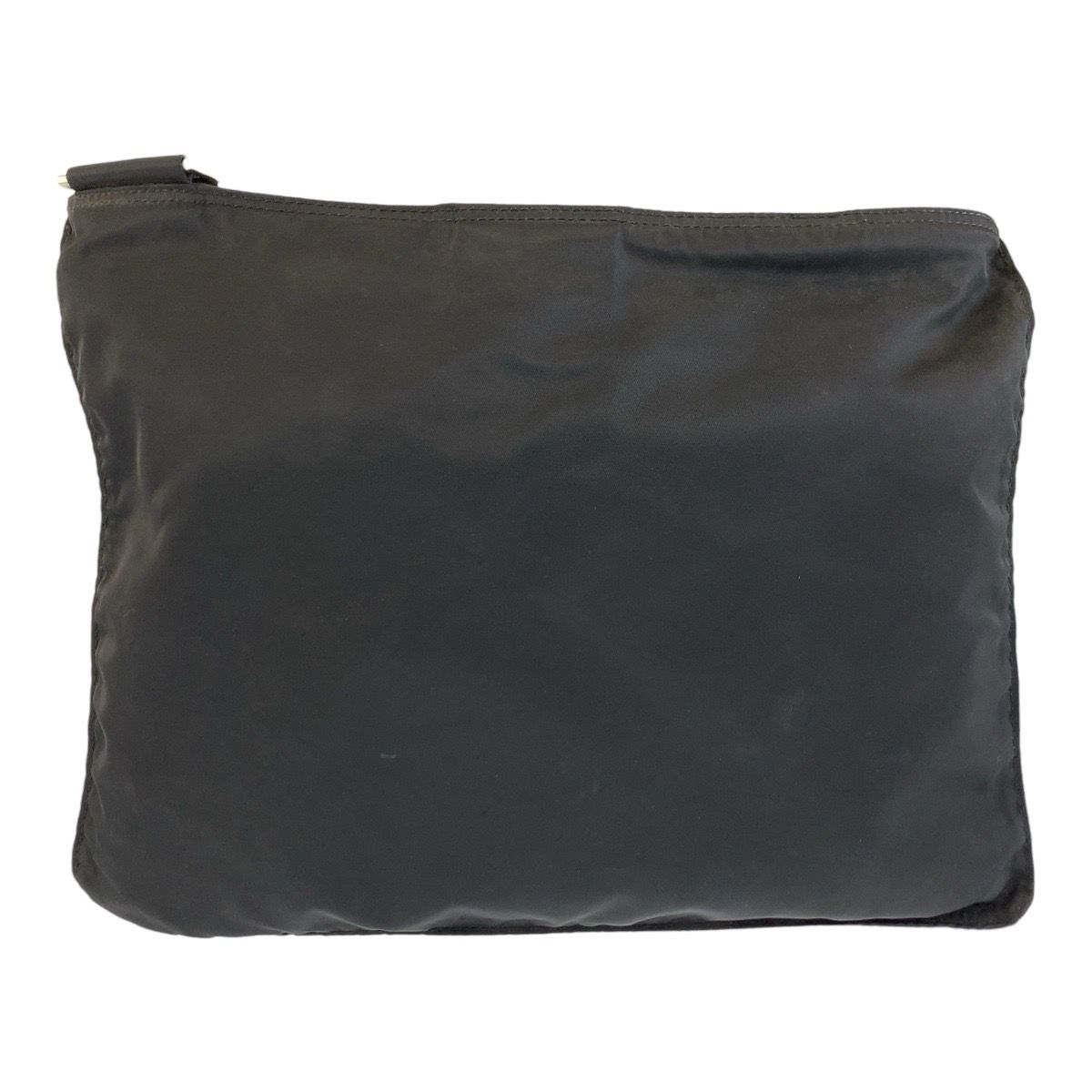 Prada Tessuto Black Silver Nylon Shoulder Bag — view 2