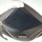 Prada Tessuto Black Silver Nylon Shoulder Bag — view 8