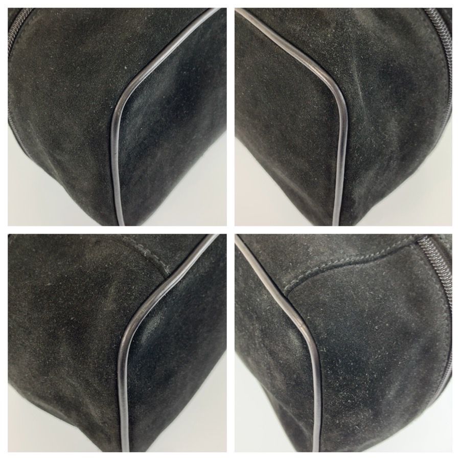 Gucci Horsebit Black Gold Suede Leather 032 106 Vanity Bag — view 4