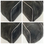 Gucci Horsebit Black Gold Suede Leather 032 106 Vanity Bag — view 4