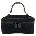 Gucci Horsebit Black Gold Suede Leather 032 106 Vanity Bag