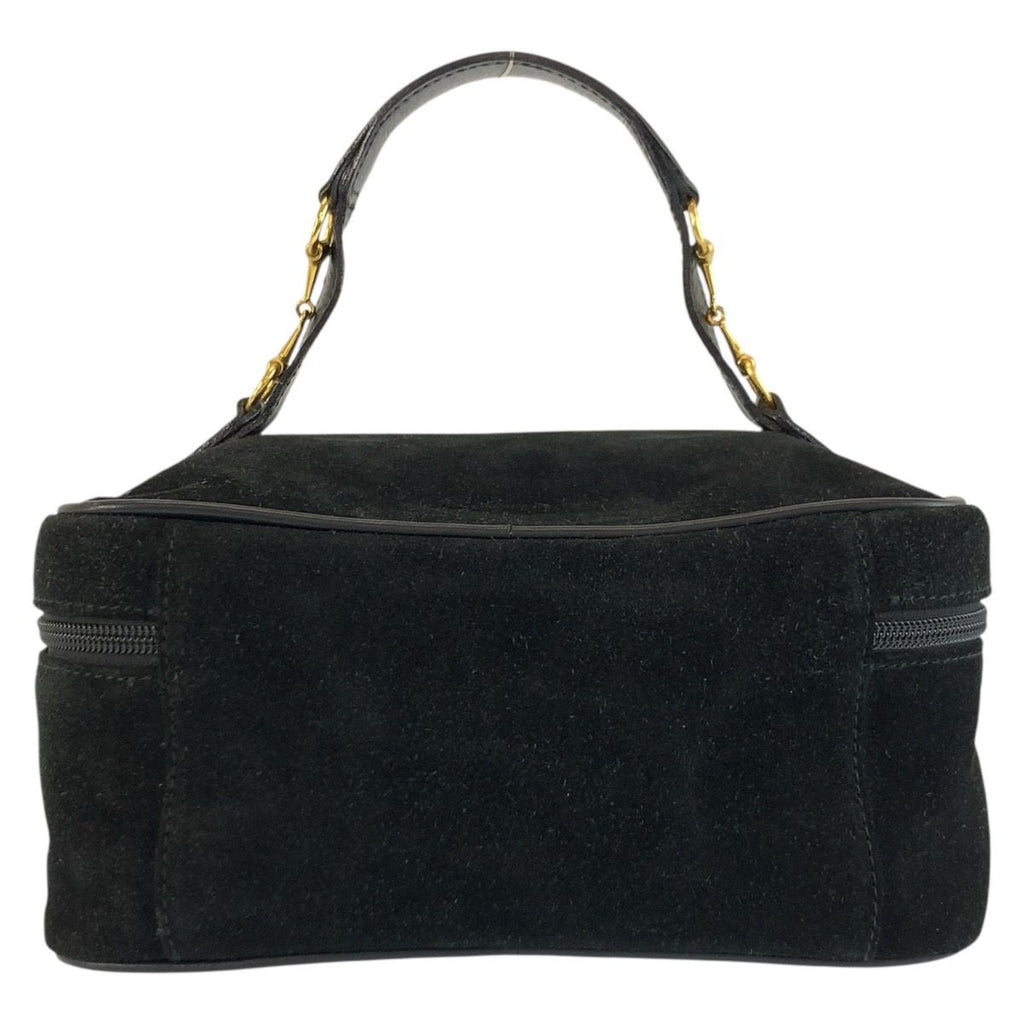 Gucci Horsebit Black Gold Suede Leather 032 106 Vanity Bag — view 2