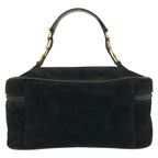 Gucci Horsebit Black Gold Suede Leather 032 106 Vanity Bag — view 2