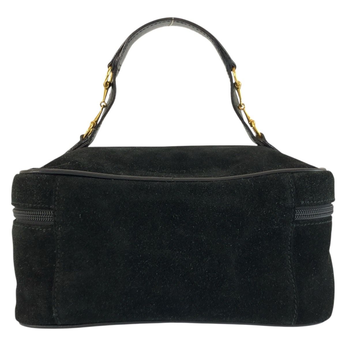 Gucci Horsebit Black Gold Suede Leather 032 106 Vanity Bag — view 2