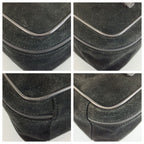 Gucci Horsebit Black Gold Suede Leather 032 106 Vanity Bag — view 5