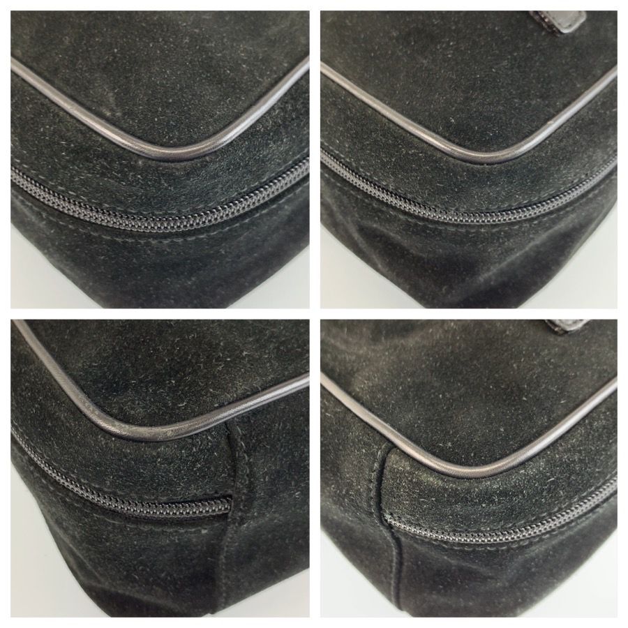 Gucci Horsebit Black Gold Suede Leather 032 106 Vanity Bag — view 5