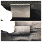 Gucci Black Gold GG Canvas Leather Handle Tote Bag — view 4