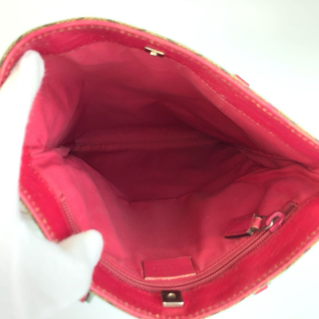 Gucci Beige Pink GG Supreme Canvas Tote Handbag — view 8