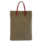 Gucci Beige Pink GG Supreme Canvas Tote Handbag — view 2