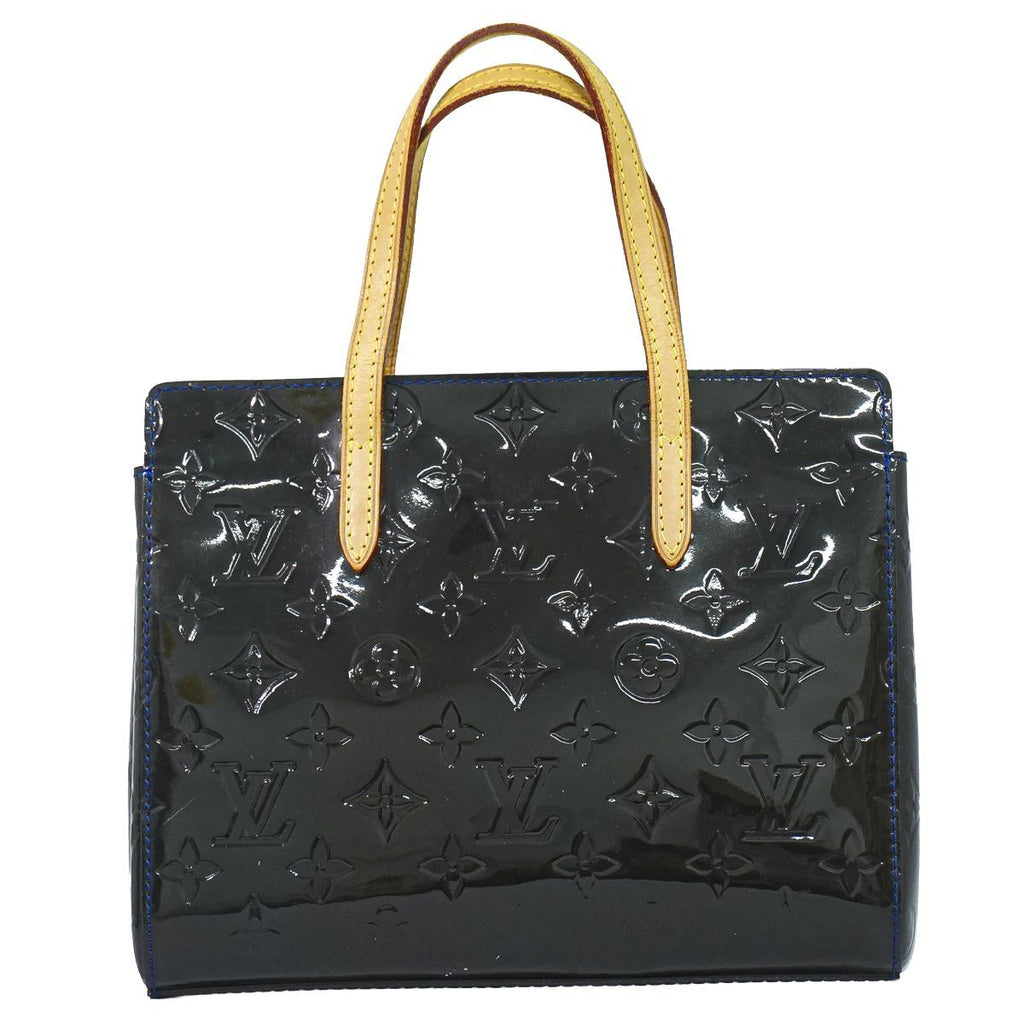 Louis Vuitton LV Catalina BB Vernis Leather Handle Grand Blue Bag Vintage
