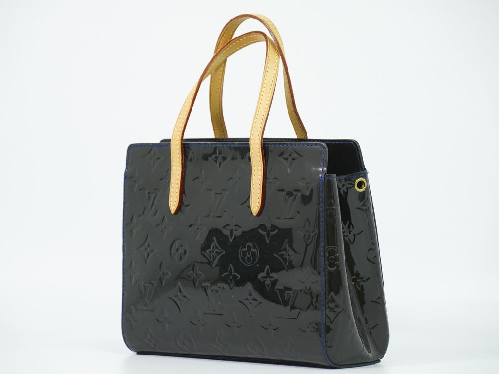 Louis Vuitton LV Catalina BB Vernis Leather Handle Grand Blue Bag Vintage — view 2