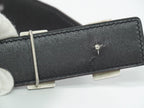 Hermes Constance Belt Reversible Leather Bordeaux Black Silver Vintage — view 5