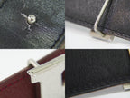 Hermes Constance Belt Reversible Leather Bordeaux Black Silver Vintage — view 8