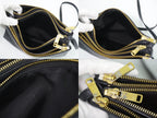 Celine Trio Small Shoulder Bag Pochette Leather Black Vintage — view 8