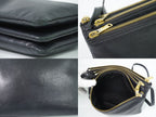 Celine Trio Small Shoulder Bag Pochette Leather Black Vintage — view 7