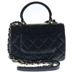 Chanel Trendy CC 2-Way Handbag Shoulder Bag Black Lambskin Gold — view 2
