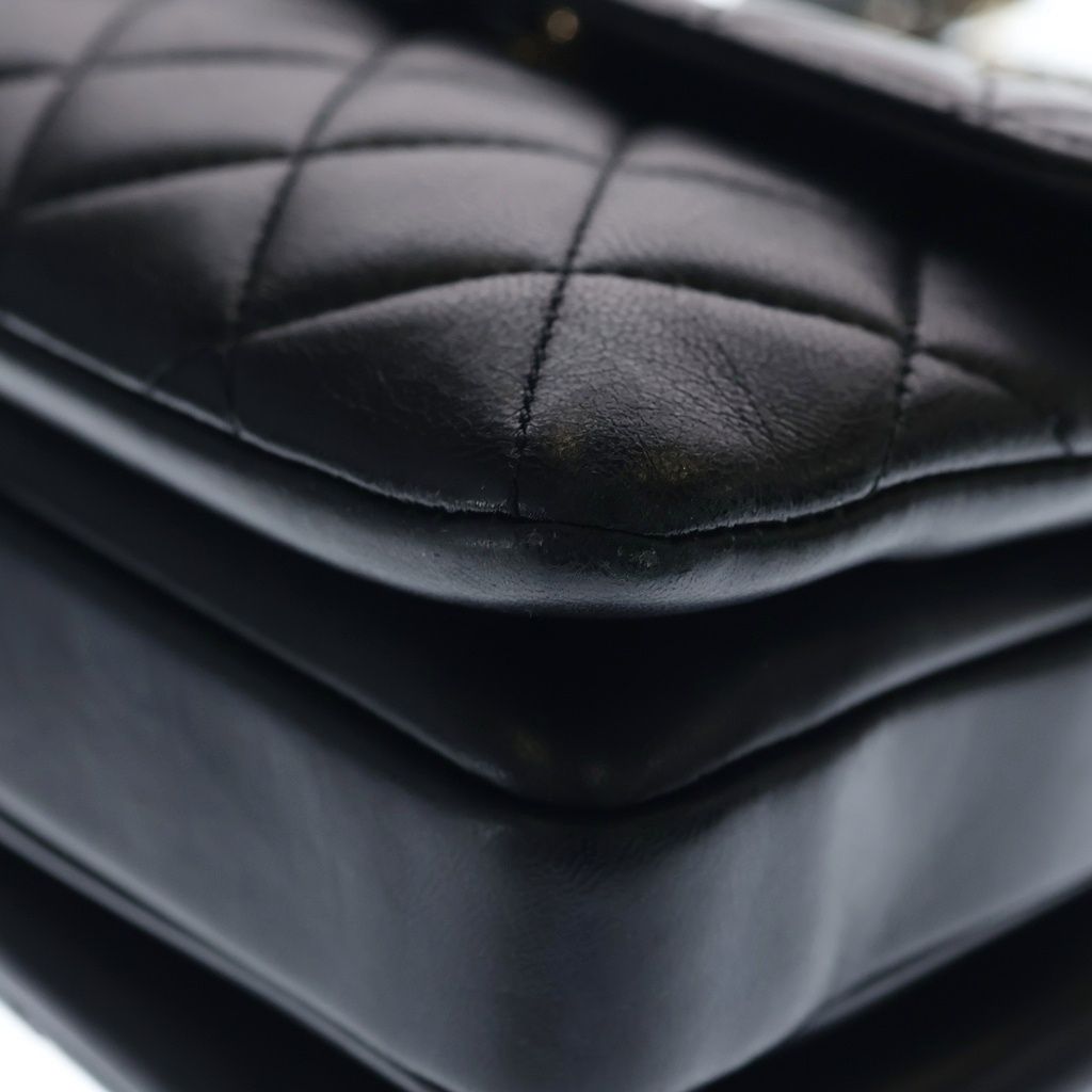 Chanel Trendy CC 2-Way Handbag Shoulder Bag Black Lambskin Gold — view 5