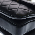 Chanel Trendy CC 2-Way Handbag Shoulder Bag Black Lambskin Gold — view 5