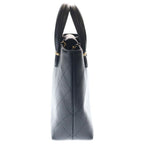 Chanel Quilted Classic Shopping Handbag Tote Shoulder Bag Black Caviar Leather — view 3