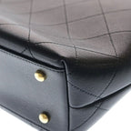 Chanel Quilted Classic Shopping Handbag Tote Shoulder Bag Black Caviar Leather — view 5