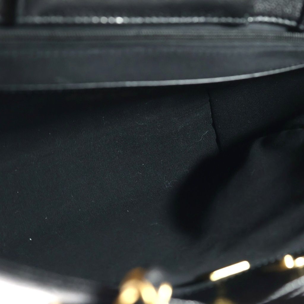 Chanel Quilted Classic Shopping Handbag Tote Shoulder Bag Black Caviar Leather — view 8
