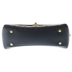 Chanel Quilted 25 S Flap S Chain Shoulder Bag Handbag Black Lambskin Gold — view 4