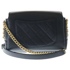 Chanel Quilted 25 S Flap S Chain Shoulder Bag Handbag Black Lambskin Gold — view 2