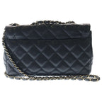 Chanel 25 S Flap S Chain Shoulder Bag Black Lambskin Gold — view 2