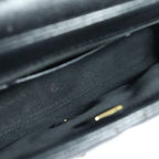 Chanel 25 S Flap S Chain Shoulder Bag Black Lambskin Gold — view 8