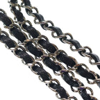 Chanel Quilted 25 Double Flap Chain Shoulder Bag Black Caviar Leather Silver — view 7