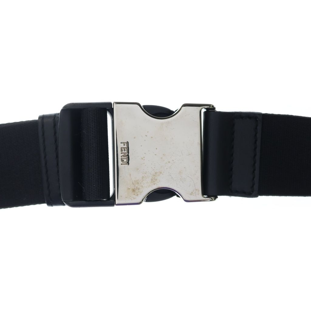 Fendi Crossbody Belt Bag Zucca Pattern Leather Shoulder Silver Brown — view 6