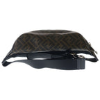 Fendi Crossbody Belt Bag Zucca Pattern Leather Shoulder Silver Brown — view 2