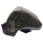 Fendi Crossbody Belt Bag Zucca Pattern Leather Shoulder Silver Brown — view 3