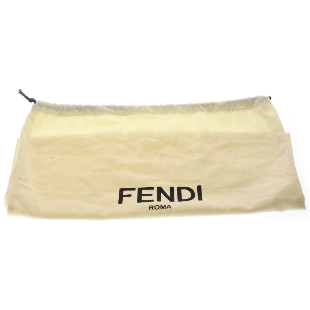 Fendi Crossbody Belt Bag Zucca Pattern Leather Shoulder Silver Brown — view 8