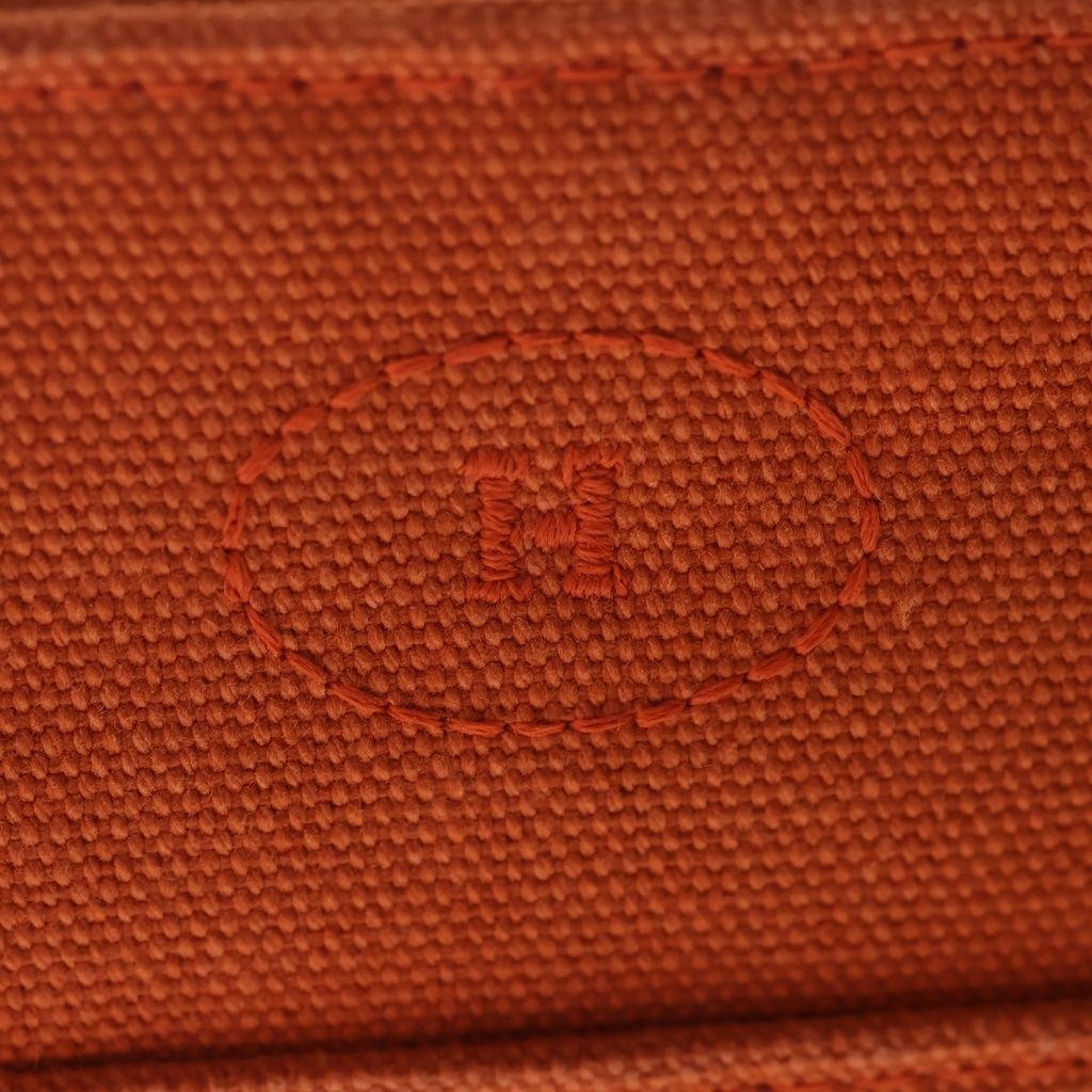 Hermes Bolide Canvas Pouch Mini Orange — view 7