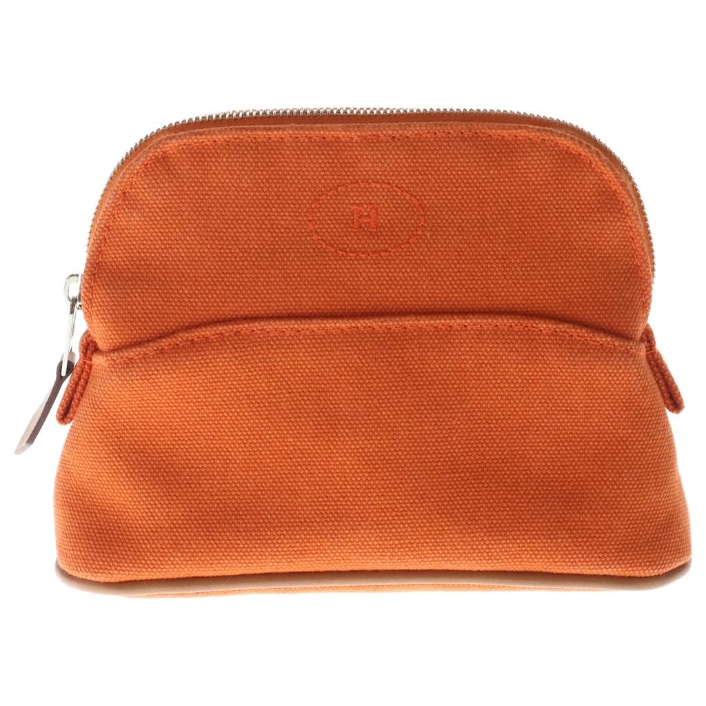 Hermes Bolide Canvas Pouch Mini Orange