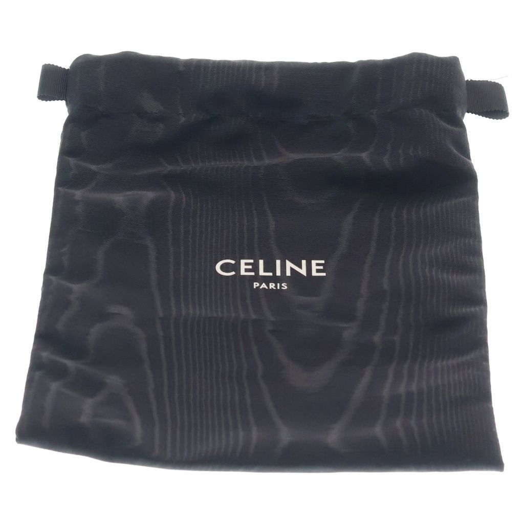 Celine Trekking Mobile Pouch Nylon Leather Shoulder Bag Silver Black — view 8