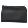 Hermes Remix Duo Silver Round Zip Wallet Black
