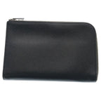 Hermes Remix Duo Silver Round Zip Wallet Black
