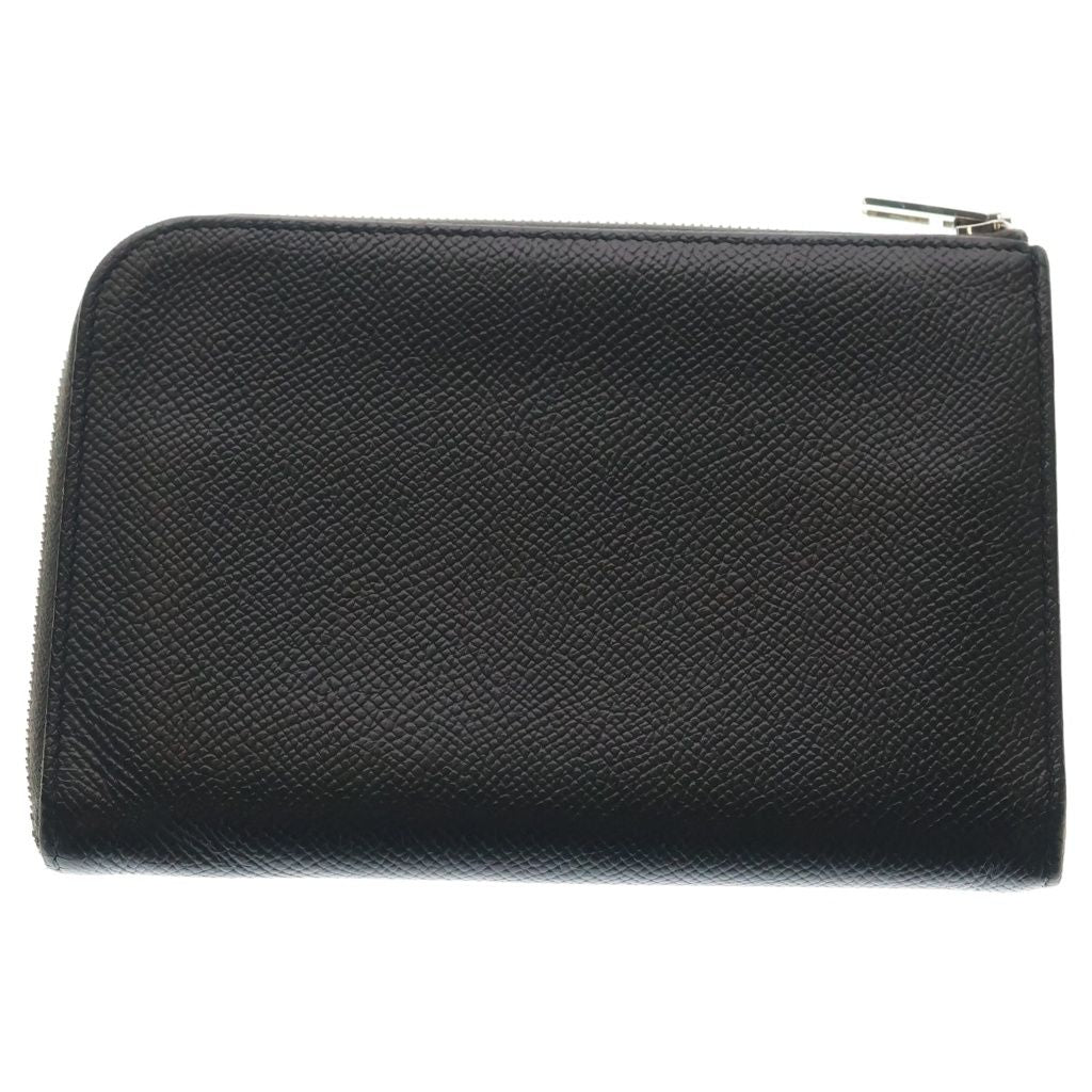 Hermes Remix Duo Silver Round Zip Wallet Black — view 2