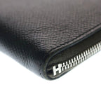 Hermes Remix Duo Silver Round Zip Wallet Black — view 4
