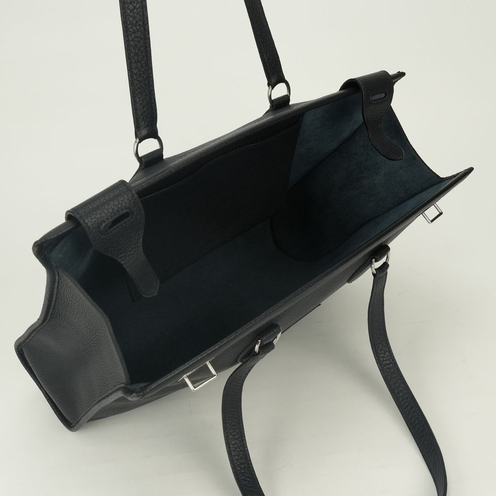 Hermes Cabas 40 Business Briefcase Taurillon Clemence Dark Navy — view 8