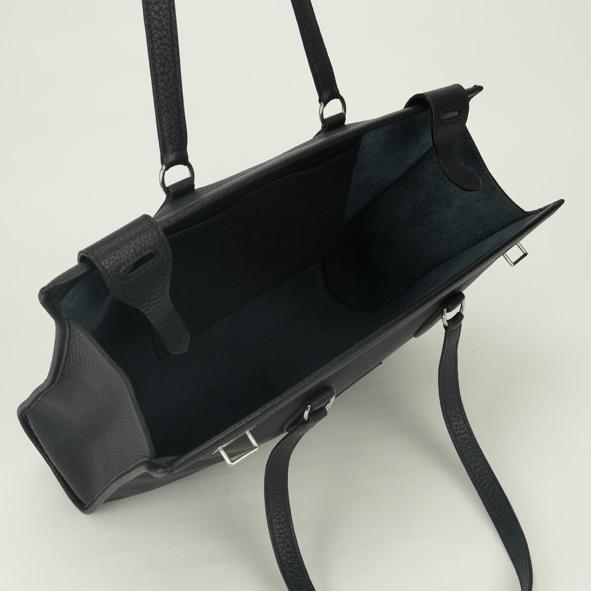 Hermes Cabas 40 Business Briefcase Taurillon Clemence Dark Navy — view 8