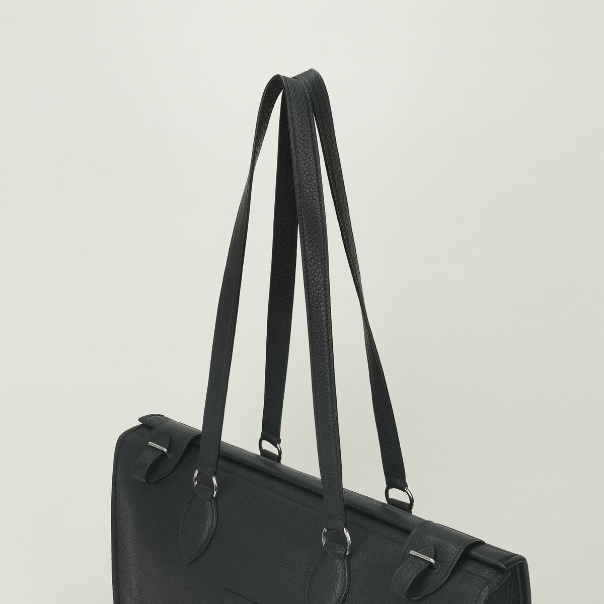 Hermes Cabas 40 Business Briefcase Taurillon Clemence Dark Navy — view 4